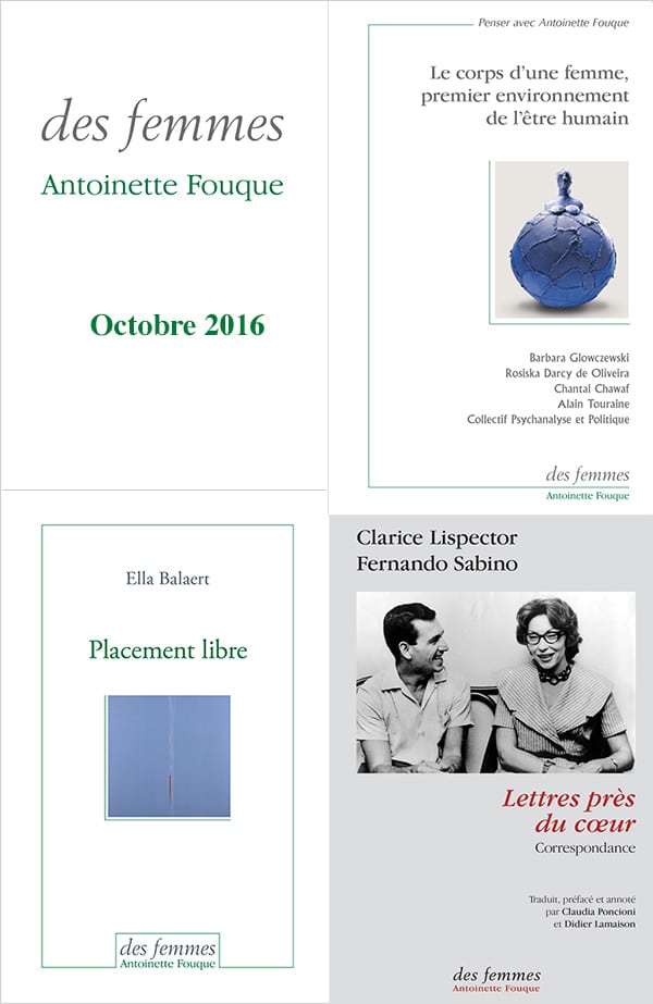Editions des femmes livres oct 2016
