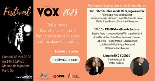 Festival Vox 2023 du livre audio